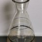 Beautiful Vintage Small Wine Decanter  Clear Glass with Gold Rims