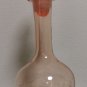 Beautiful Antique Wine Liqueur Decanter Pink Etched Grape Glass 30's