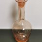 Beautiful Antique Wine Liqueur Decanter Pink Etched Grape Glass 30's