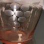 Beautiful Antique Wine Liqueur Decanter Pink Etched Grape Glass 30's