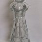 Beautiful Vintage Decanter Teardrop Design Clear Crystal Cut Glass w/ Stopper