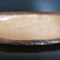 Vintage Large Hand Carved Wood Fruit Bowl Natural Bark Edge Wabi Sabi Rustic 18"