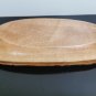Vintage Large Hand Carved Wood Fruit Bowl Natural Bark Edge Wabi Sabi Rustic 18"