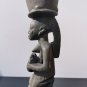 Antique African Tribal Hand Carved Wood Ethnic Female with Bowl on the Head Rare
