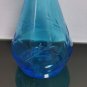 Awesome Vintage Etched light Blue Glass Vase Bottle Home Decor