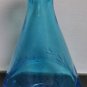 Awesome Vintage Etched light Blue Glass Vase Bottle Home Decor