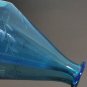 Awesome Vintage Etched light Blue Glass Vase Bottle Home Decor