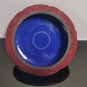 Antique Chinese Hand Carved Cinnabar Bowl Red Lacquer Blue Enamel Cloisonn&Atilde;&copy; 8"
