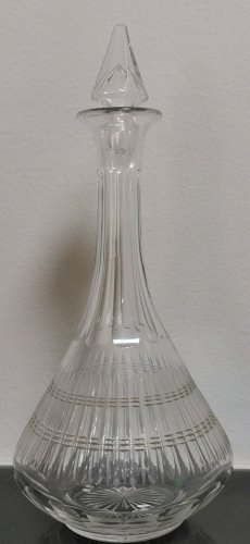 Antique Cut Crystal Glass Baccarat ? Decanter Carafe 20th Century from France