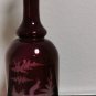 Beautiful Vintage 50's Egerman Ruby Red Cut To Clear Glass Decanter