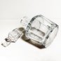 Rare Vintage 50's Heavy Crystal Glass Decanter Krepish B. Smirnov Soviet USSR