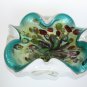 A Fabulous Barovier & Toso Green Silver Heavy Italian Murano Glass Bowl Ashtray