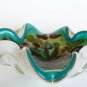 A Fabulous Barovier & Toso Green Silver Heavy Italian Murano Glass Bowl Ashtray