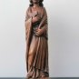 Antique French Hand Carved Saint Ledy Holding Book Figurine Sculpture Statue 13"