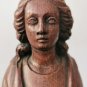 Antique French Hand Carved Saint Ledy Holding Book Figurine Sculpture Statue 13"
