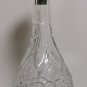 Awesome Vintage Floral Crystal Glass Decanter Carafe w/ Silverplated Stopper