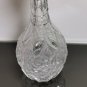 Awesome Vintage Floral Crystal Glass Decanter Carafe w/ Silverplated Stopper