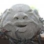 Very Interesting Antique Artefact Ceramic Mask w/ Leather Around African ? Asian