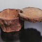 Jewelry Trinket Log Secret Box Hand Made Natural Wood Bark Around Wooden Art