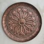 Vintage Copper Tray Plate with Islamic Arabic Ornament Middle Eastren Art Rare