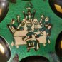 Antique Brass Bronze Enamel Passover Tray Plate Jerusalem Israel Hand Painted