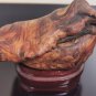 Hand Carved Wabi Sabi Wooden Art Wood Root Brutalist Statue Figurine with Stand
