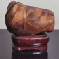 Hand Carved Wabi Sabi Wooden Art Wood Root Brutalist Statue Figurine with Stand
