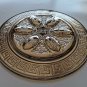 Vintage Brass Silver Plated Seder Plate Tray Pesach Kosher Israel Holy Land 12"