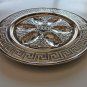 Vintage Brass Silver Plated Seder Plate Tray Pesach Kosher Israel Holy Land 12"