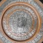 Awesome Vintage Persian Hand Hammered Copper Tinned Wall Hanging Plate Tray Dish