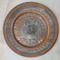 Awesome Vintage Persian Hand Hammered Copper Tinned Wall Hanging Plate Tray Dish