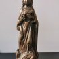 Old Antique Hand Carved Saint Ledy Holding Book Figurine Sculpture Statue 11"