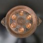 Old Vintage Copper Brass Passover Tray Plate Jerusalem Israel Pesach Rare