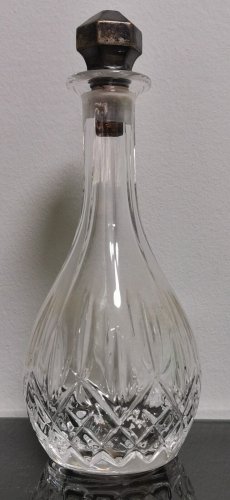 Beautiful Vintage Decanter Teardrop Design Clear Crystal Glass