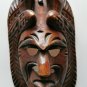 Hand Carved Wood Inca Maya Aztec Warrior Wooden Mask Two Birds Life Death 10"