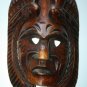 Hand Carved Wood Inca Maya Aztec Warrior Wooden Mask Two Birds Life Death 10"