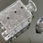 Hazorfim Chentarosa Square Crystal Bottle Decanter Sterling Silver 925 Excellent
