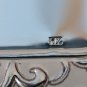 Hazorfim Original Lace Design Bread Challah Tray Wood & Silver Plated and Glass