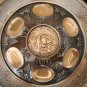 Old Vintage Copper Brass Passover Tray Plate Jerusalem Israel Pesach Excellent