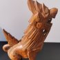 Vintage Hand Carved Wood Balinese Chinese Tai Foo Dog Lion Dragon Guardian Rare