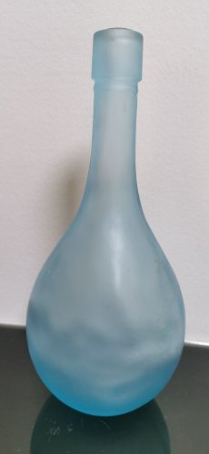 Awesome Vintage Light Blue Satin Glass Vase Bottle Jug Collectible Rare
