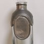 Vintage Display Decanter Carafe with Stopper Clear Glass and Metal (Zink95%)