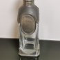 Vintage Display Decanter Carafe with Stopper Clear Glass and Metal (Zink95%)