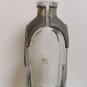 Vintage Display Decanter Carafe with Stopper Clear Glass and Metal (Zink95%)