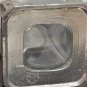 Vintage Display Decanter Carafe with Stopper Clear Glass and Metal (Zink95%)