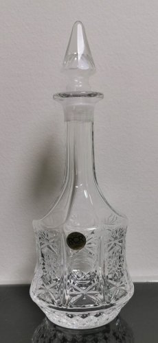 Beautiful Vintage Decanter RCR Royal Crystal Rock 24% Lead Crystal Glass Italy