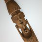 Vintage Wooden Hand Carved Pipe Smoker Mask Wood Art Wall Hanging Rustic Decor