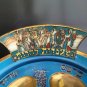 Vintage Hand Painted Brass Bronze Enamel Passover Tray Plate Jerusalem Israel