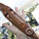 Vintage Hand Carved Teak Wood Mask Wooden Art Signed by Master Very Nice 13"