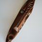 Vintage Hand Carved Teak Wood Mask Wooden Art Signed by Master Very Nice 13"